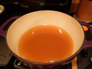 Heat Chicken Broth to Boiling