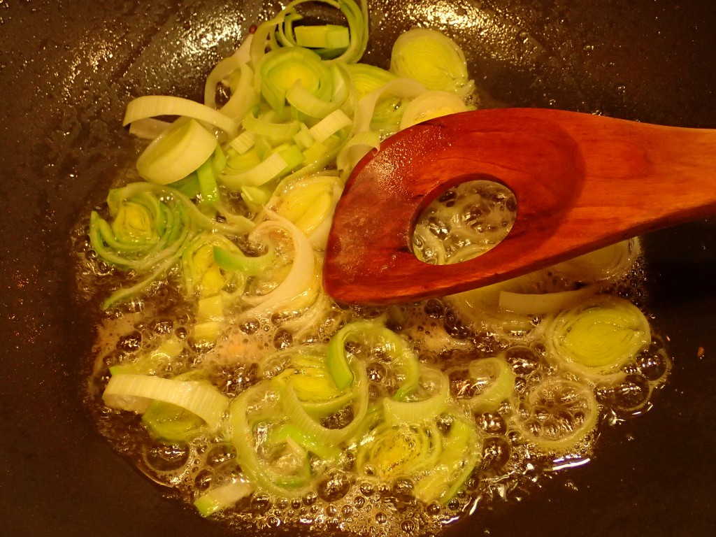 Add Leeks to Bacon Grease