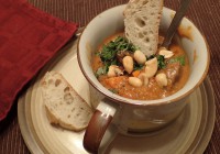 Serve soup topped with cilantro and peanuts