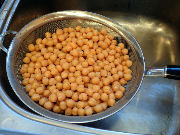 Rinse and Drain Chickpeas