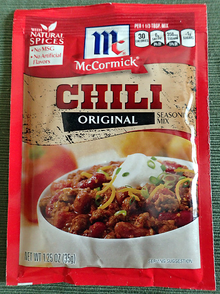 McCormick Chili Mix, Front