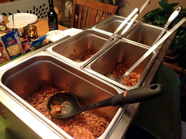 Each chili in its own serving container