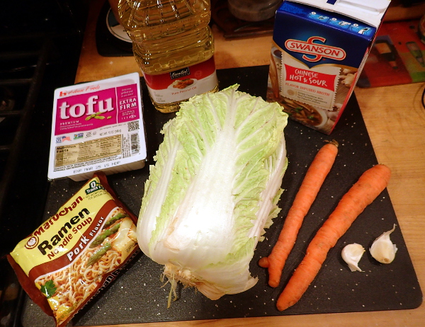 Hot and Sour Chinese Vegetable Soup Ingredients