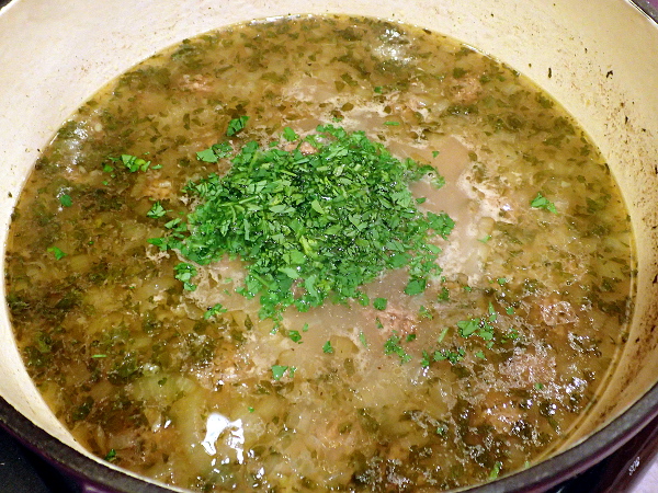 Add remaining parsley