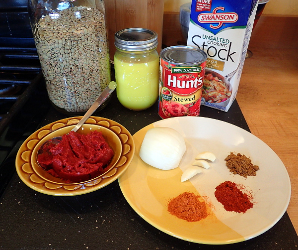 Spicy Ethiopian Lentil Soup Ingredients