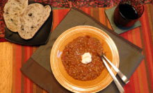 Serve with yogurt and bread