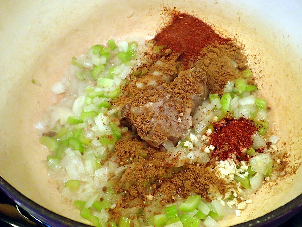 Add garlic and spices
