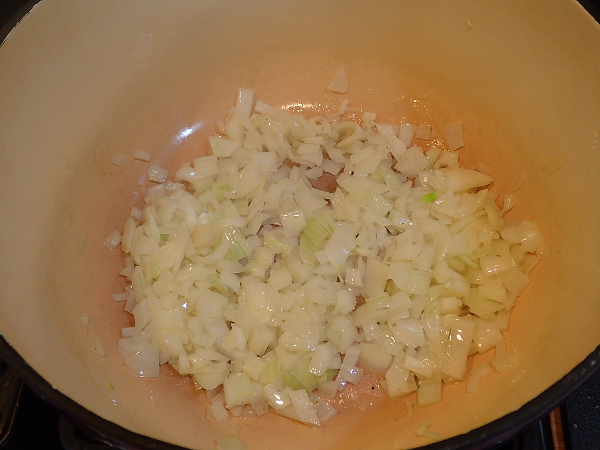 Saute onion until translucent