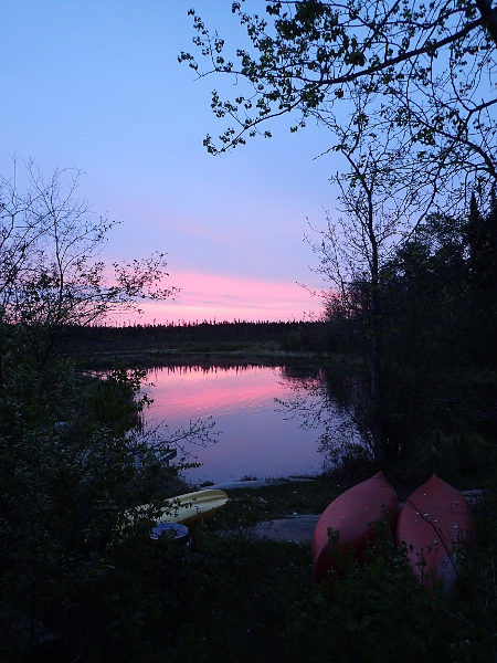 Sunrise over the Rennie River in Whiteshell Provincial Park